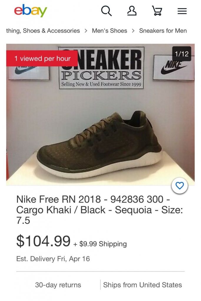 online sneaker price