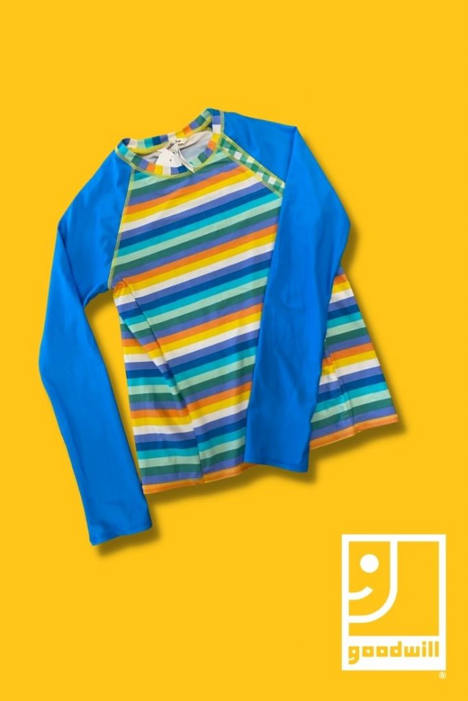 Striped shirt on a yellow background
