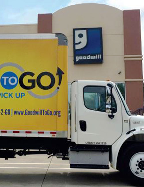 Goodwill truck and storefront