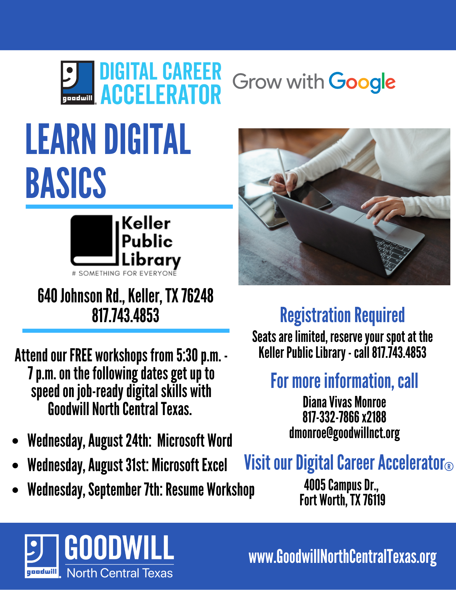 Microsoft Excel Class at the Keller Public Library | Goodwill North ...