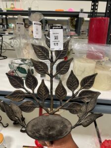 leaf candle holder