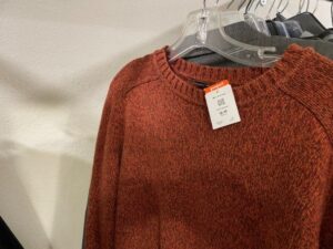 orange sweater