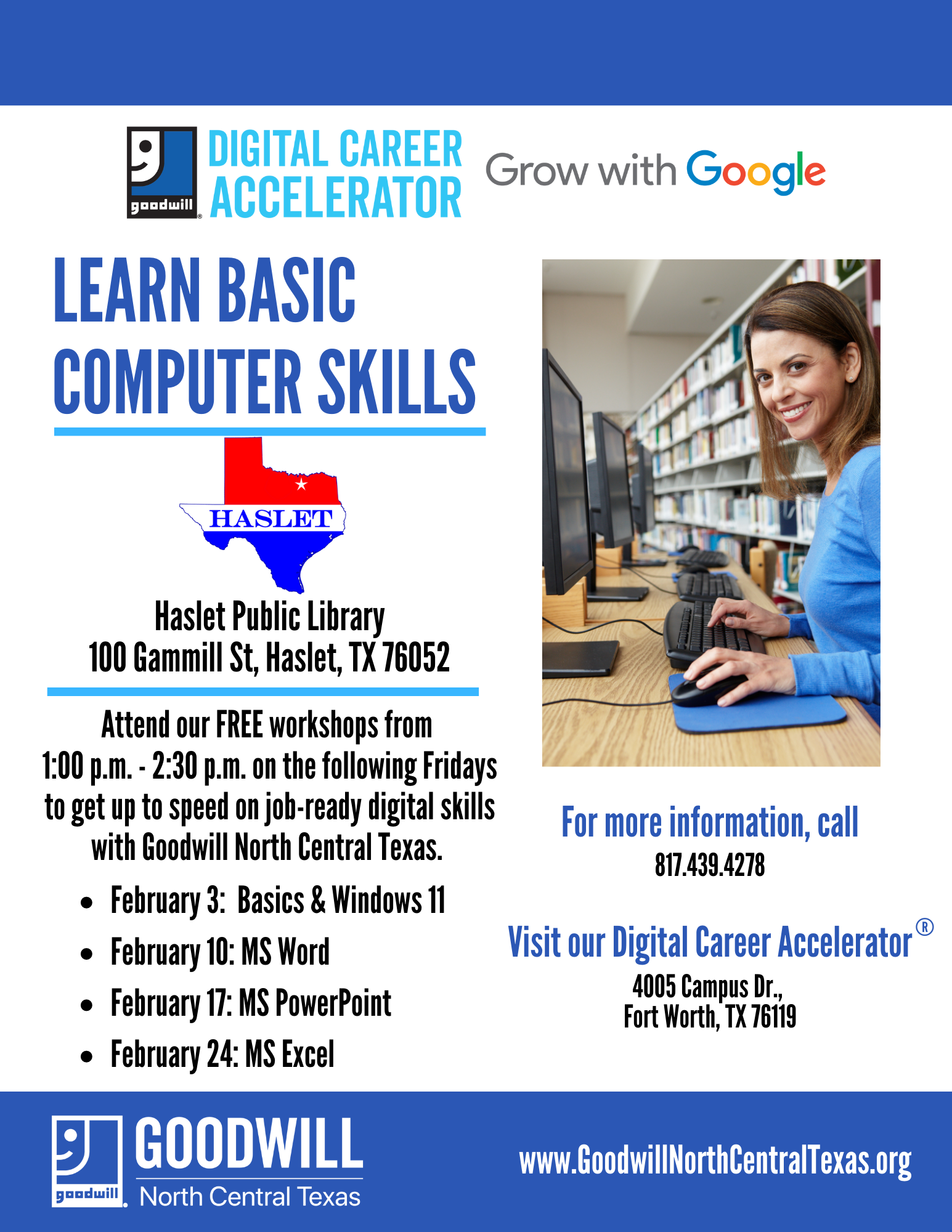 Haslet Library Microsoft Word Basics Class at the Haslet Public Library | Goodwill ...