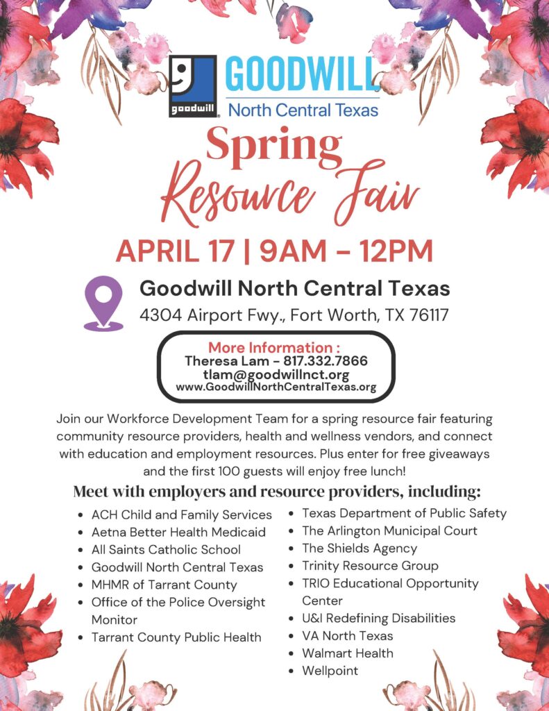 Spring Resource Fair | Goodwill North Central Texas
